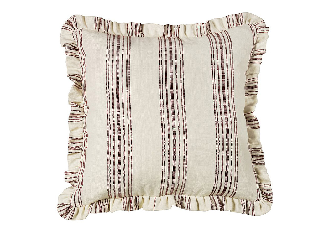 Prescott Red Striped Euro Sham,Hi End Accents