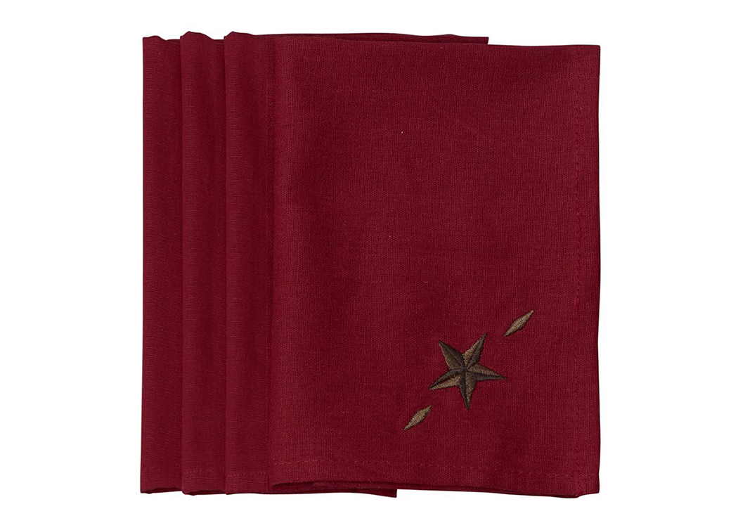 Red Star Napkin,Hi End Accents