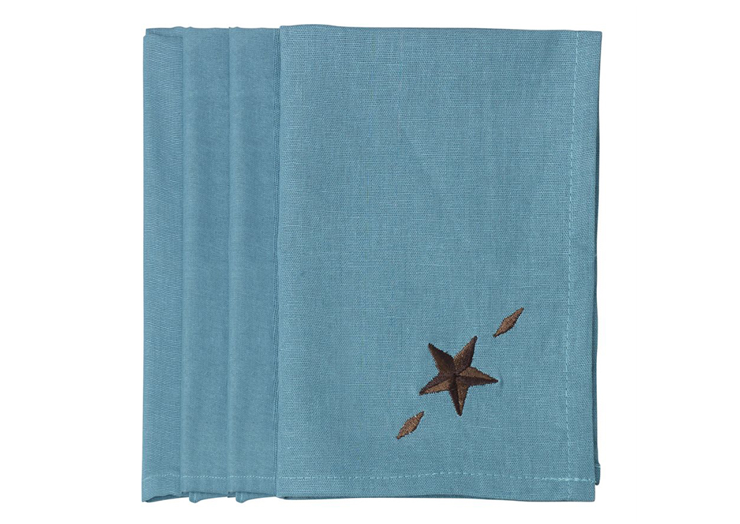 Turquoise Star Napkin,Hi End Accents