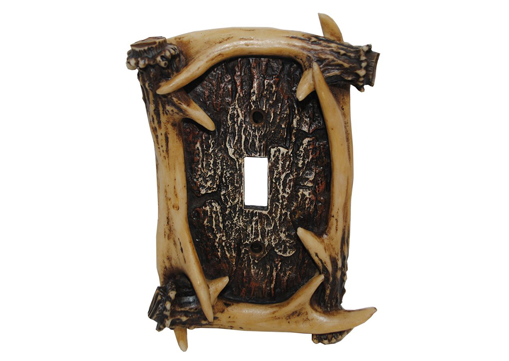 Antler Single Switch Switchplate,Hi End Accents