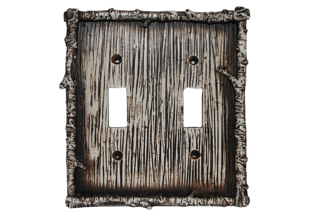 Birch Twig Double Switch Switchplate,Hi End Accents