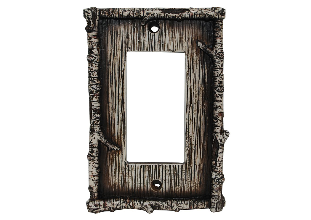 Birch Twig Single Rocker Switchplate,Hi End Accents