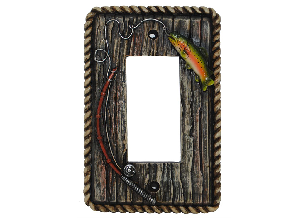 Rainbow Trout Single Rocker Switchplate,Hi End Accents
