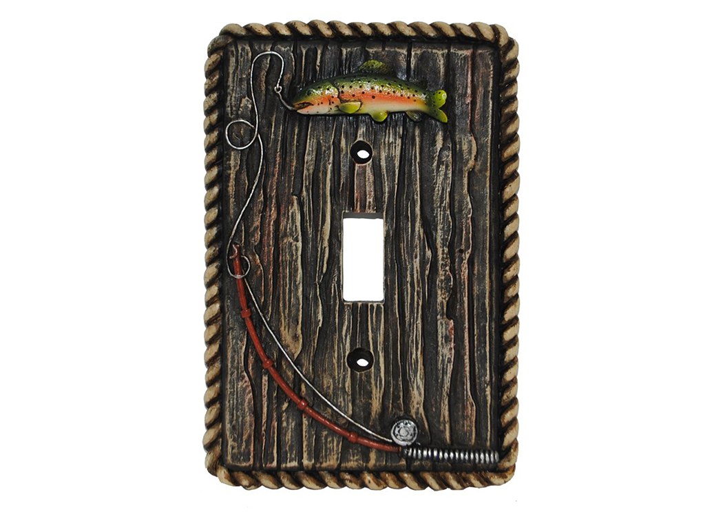 Rainbow Trout Single Switch Switchplate,Hi End Accents