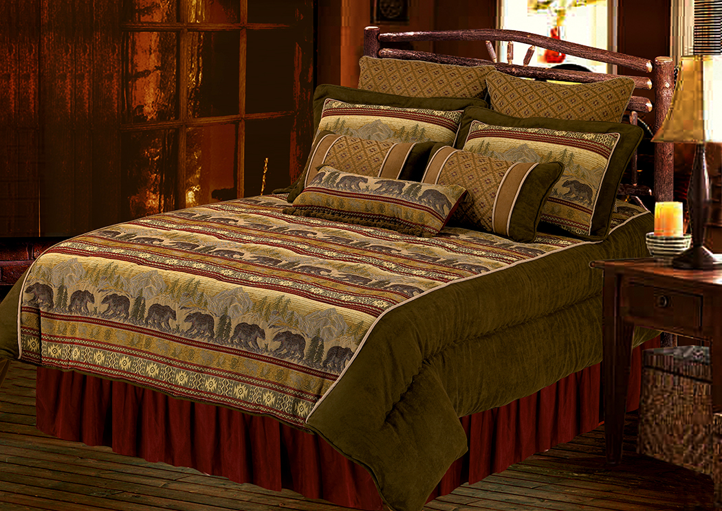 Bear 7 Pc Queen Comforter Set,Hi End Accents