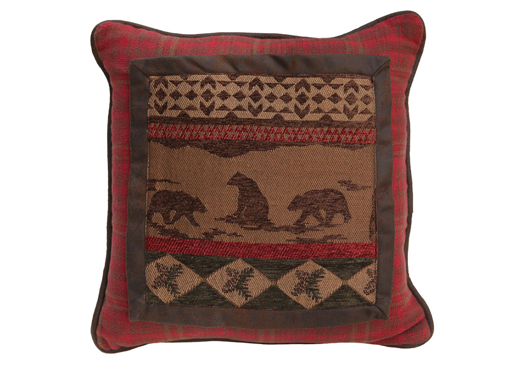 Cascade Lodge Bear Pillow,Hi End Accents