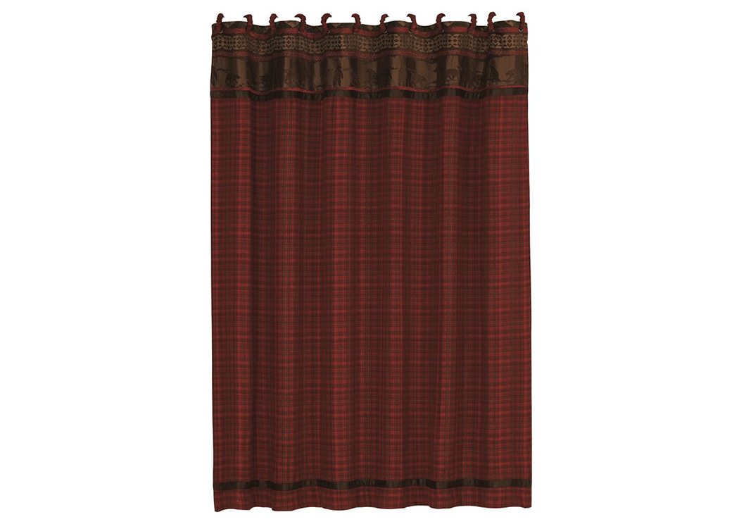 Cascade Lodge Shower Curtain,Hi End Accents