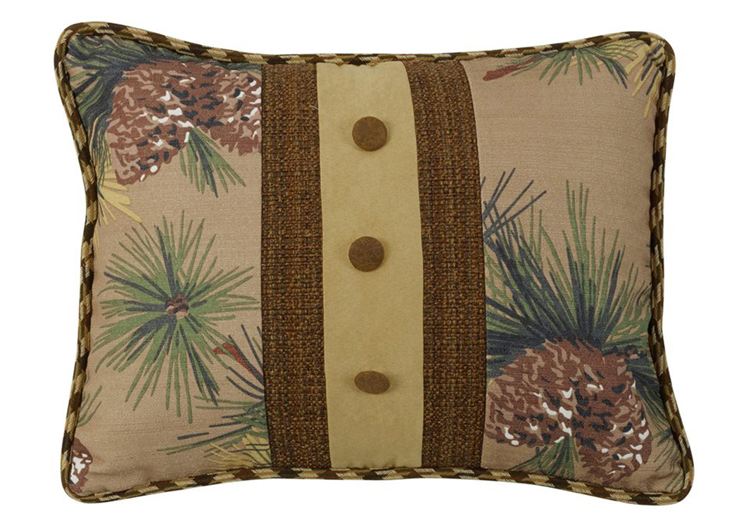 Crestwood Pinecone Buttons Pillow,Hi End Accents