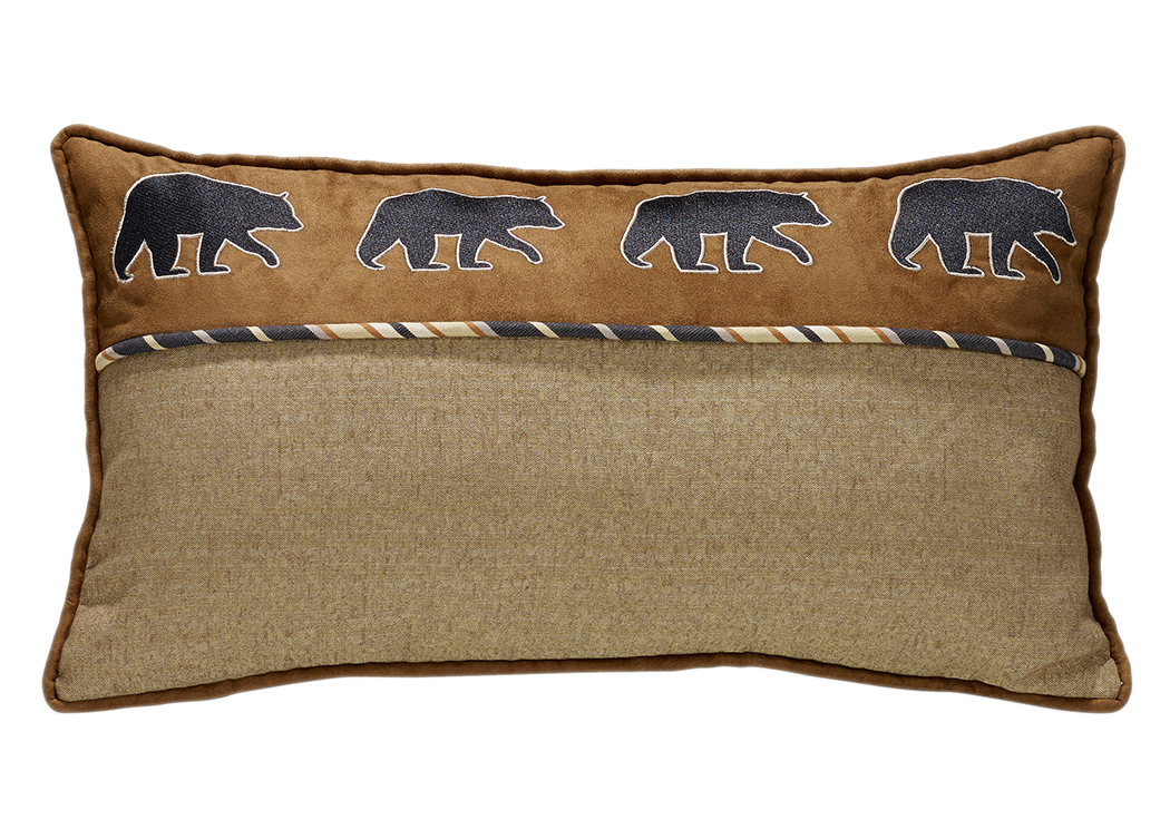 Ashbury Black Bear Pillow,Hi End Accents
