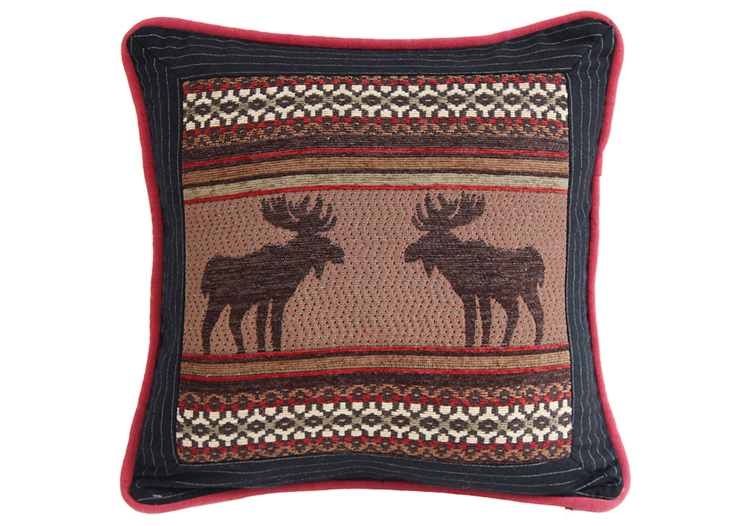 Bayfield Square Moose Pillow,Hi End Accents