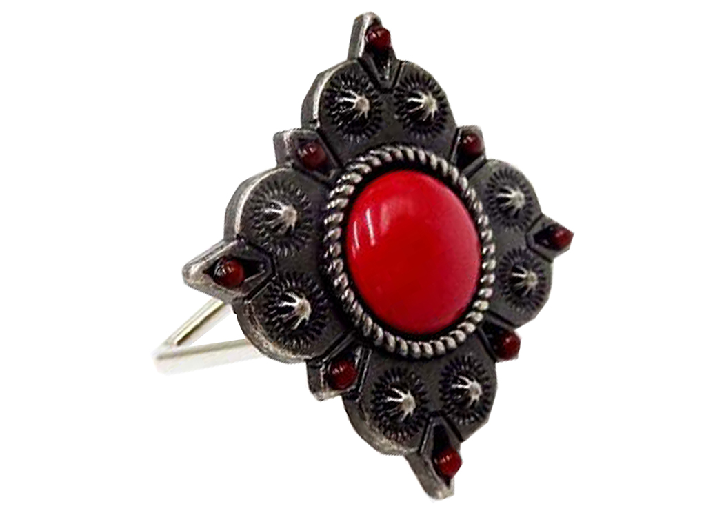 Stone Design Red Napkin Holder,Hi End Accents