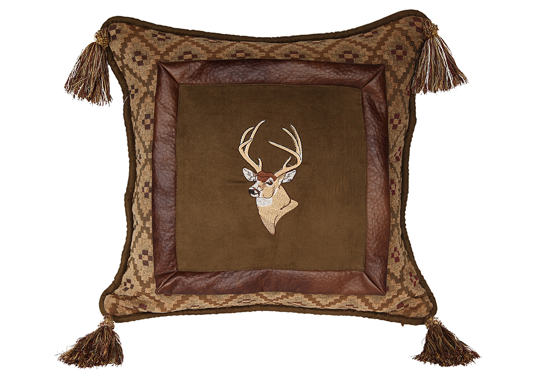 Lodge Deer Toss Pillow,Hi End Accents