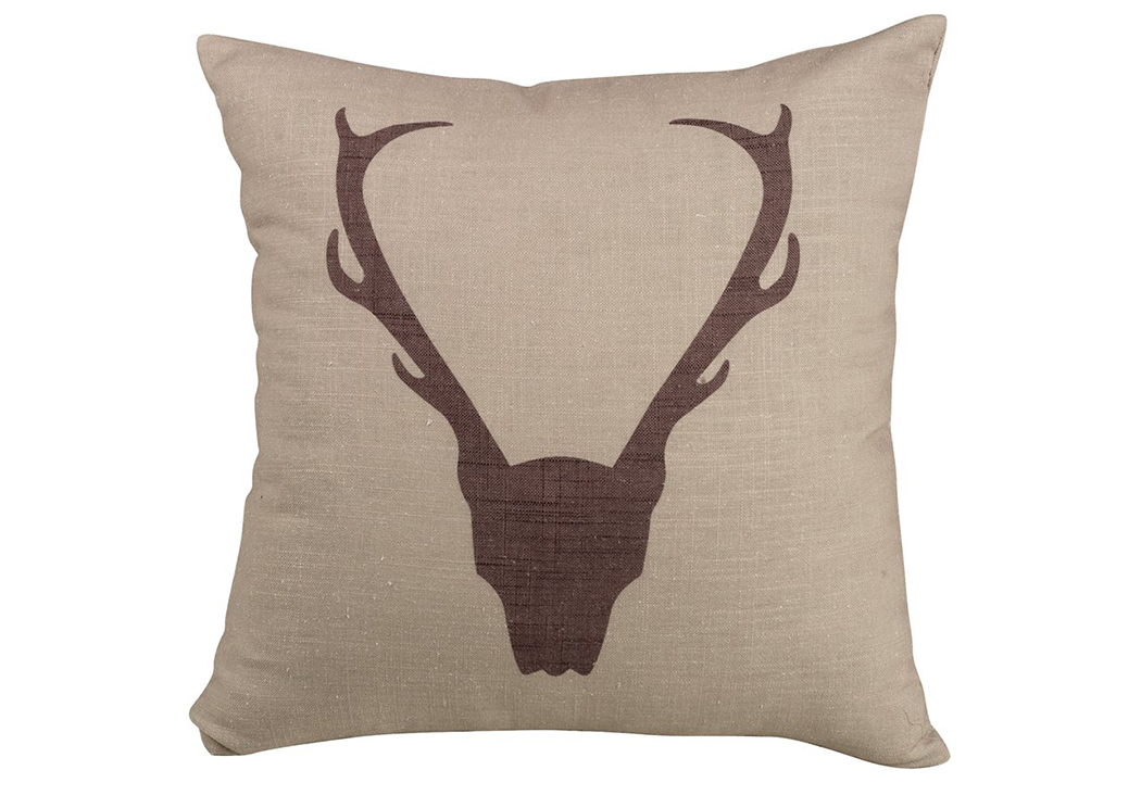 Linen Briarcliff Antler Pillow,Hi End Accents