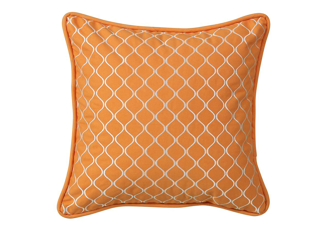 Capri Orange Geometric Pillow,Hi End Accents