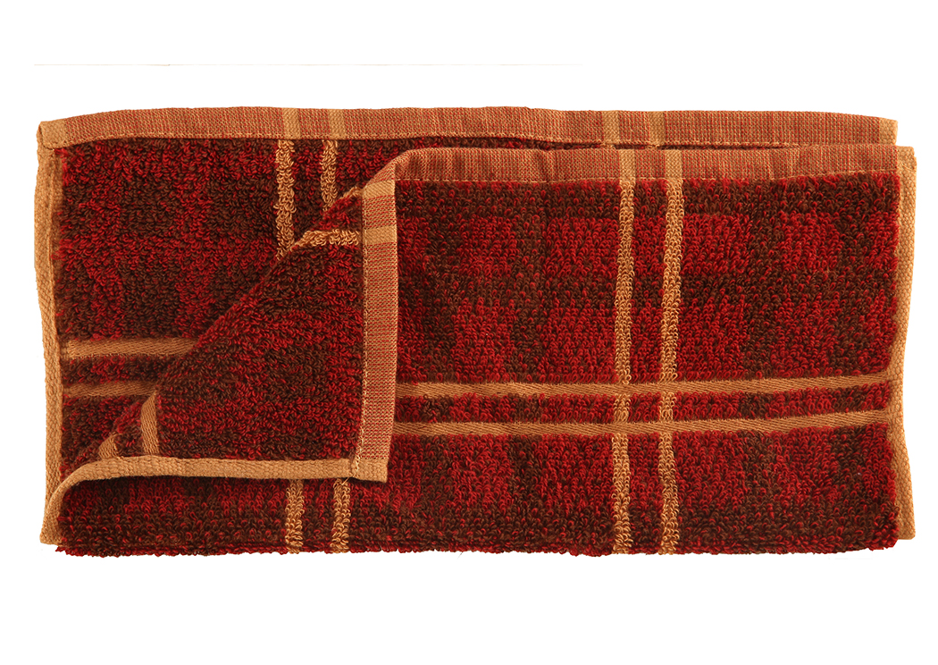 4 Pc Plaid Wash Cloth Set,Hi End Accents