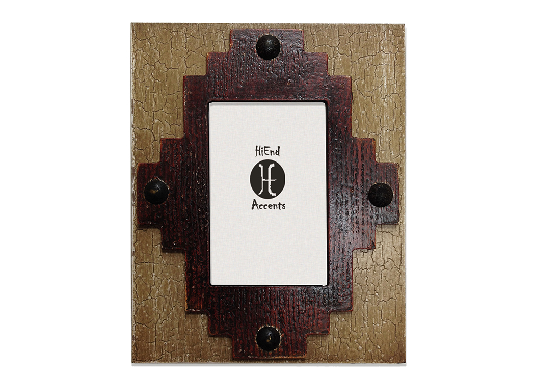4' x 6' Red Santa Fe Picture Frame,Hi End Accents