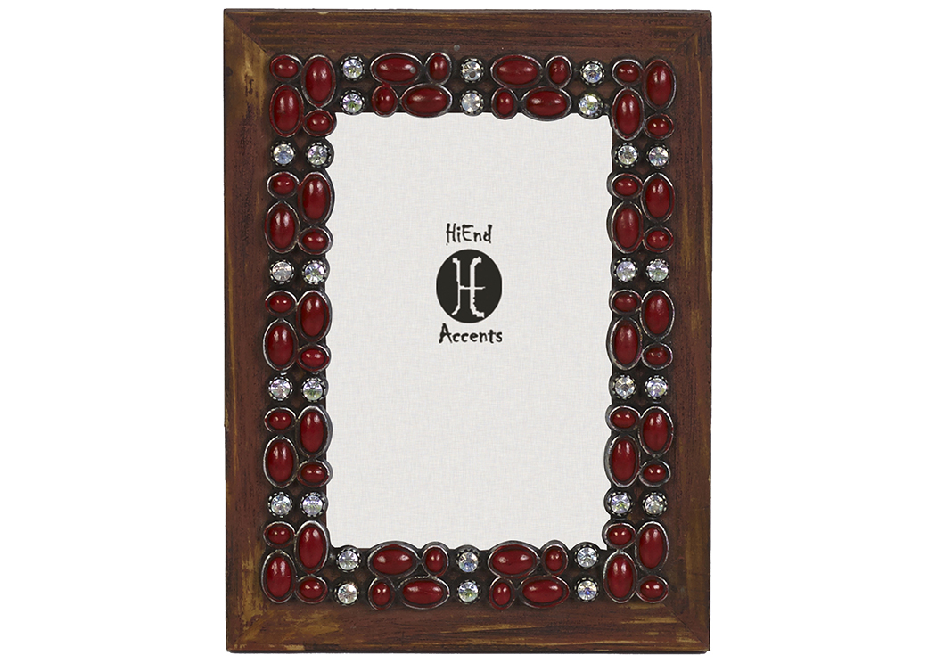 4' x 6' Red Stone Picture Frame,Hi End Accents