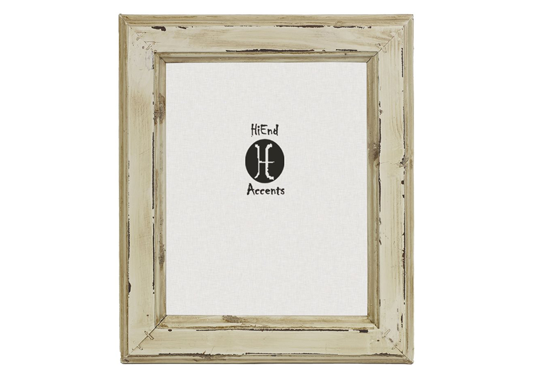 4' x 6' Cream Distressed Wood Picture Frame,Hi End Accents
