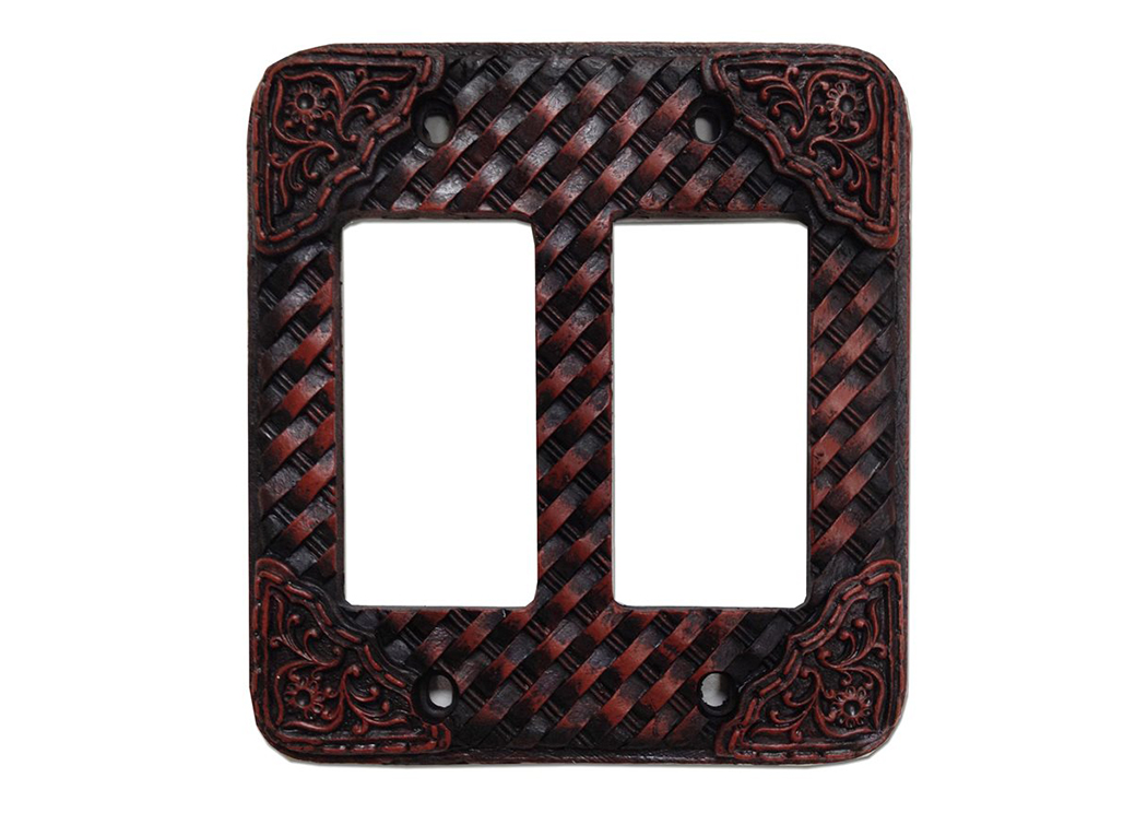 Woven Double Rocker Plate Cover,Hi End Accents