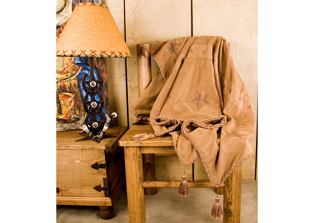 Luxury Star Faux Suede Throw,Hi End Accents
