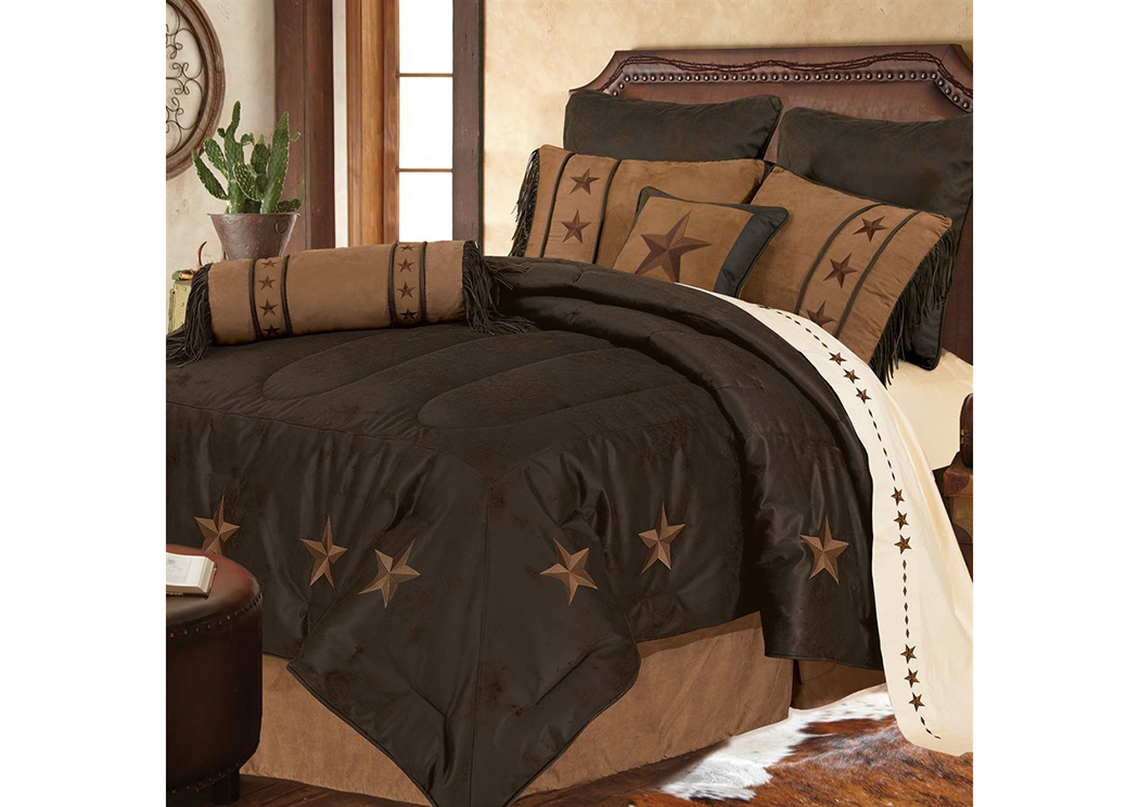 Laredo Chocolate 6 Pc Full Comforter Set,Hi End Accents