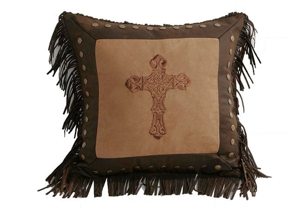 Crosses Square Cross Pillow,Hi End Accents