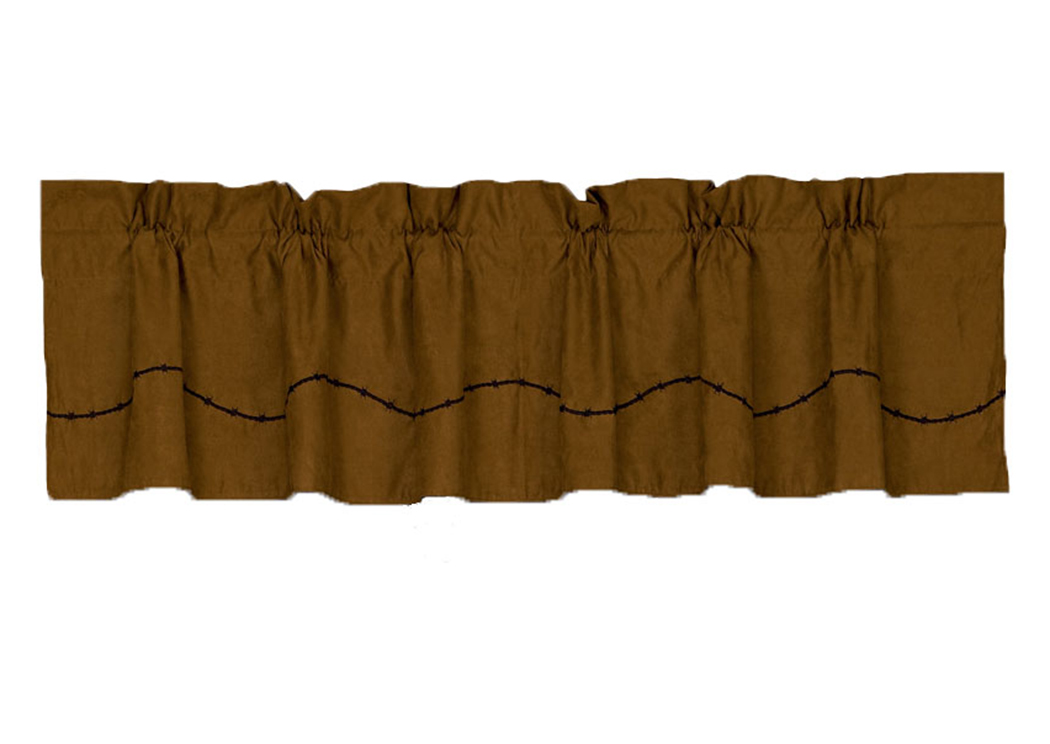 Barbwire Chocolate Valance,Hi End Accents