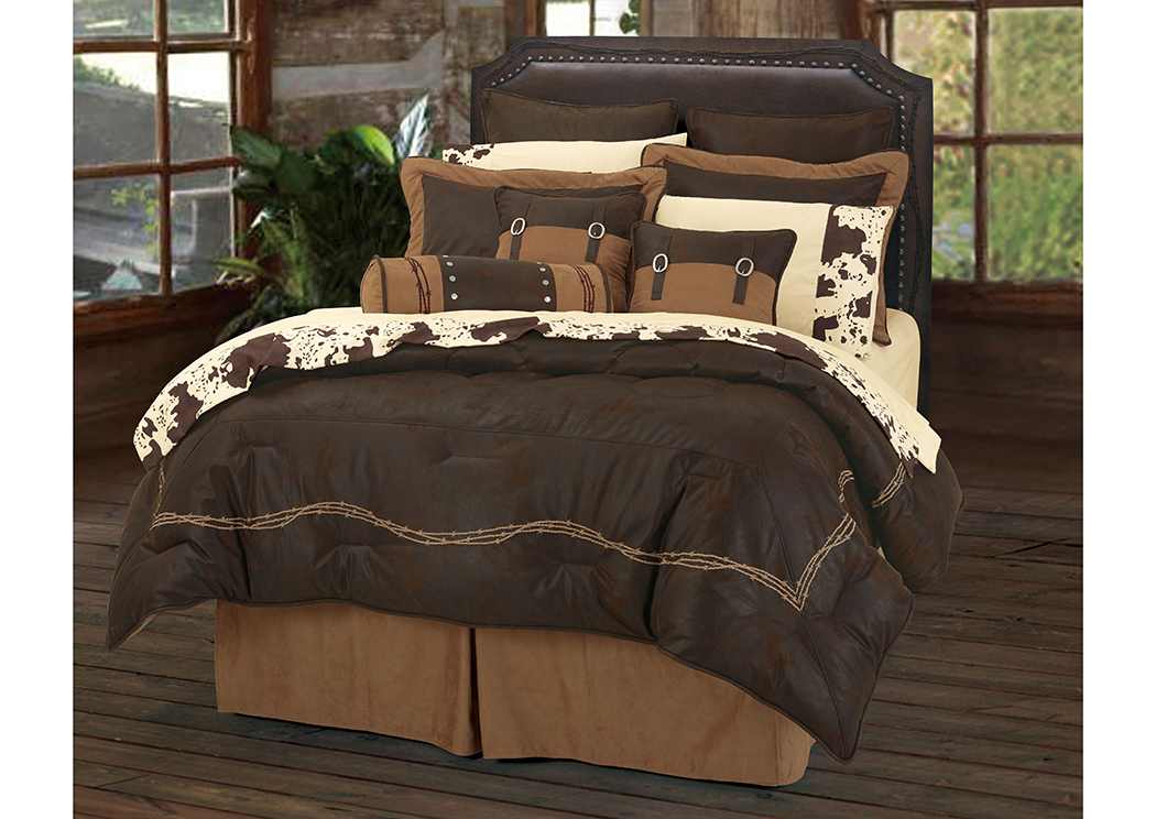 Barbwire Chocolate 5 Pc Twin Comforter Set,Hi End Accents
