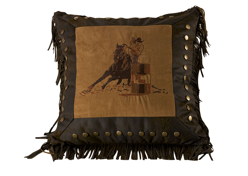 Barbwire Barrel Racer Pillow,Hi End Accents