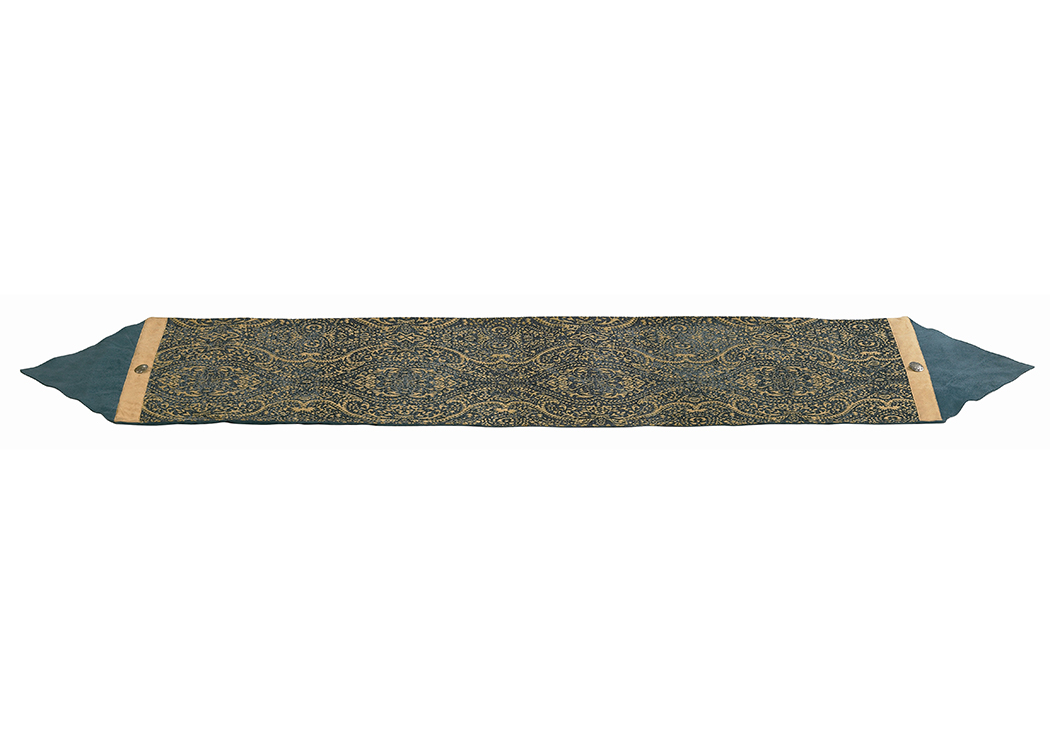 Bella Vista Teal & Gold Paisley Table Runner,Hi End Accents