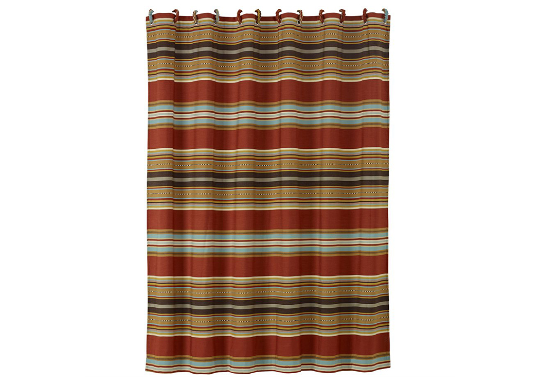 Calhoun Stripe Shower Curtain, 72' x 72',Hi End Accents