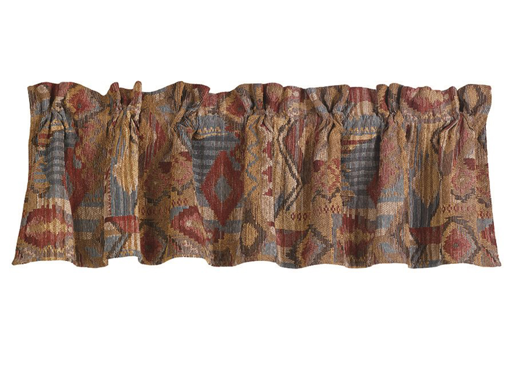 Ruidoso Southwest Patchwork Valance, 84' x 18',Hi End Accents