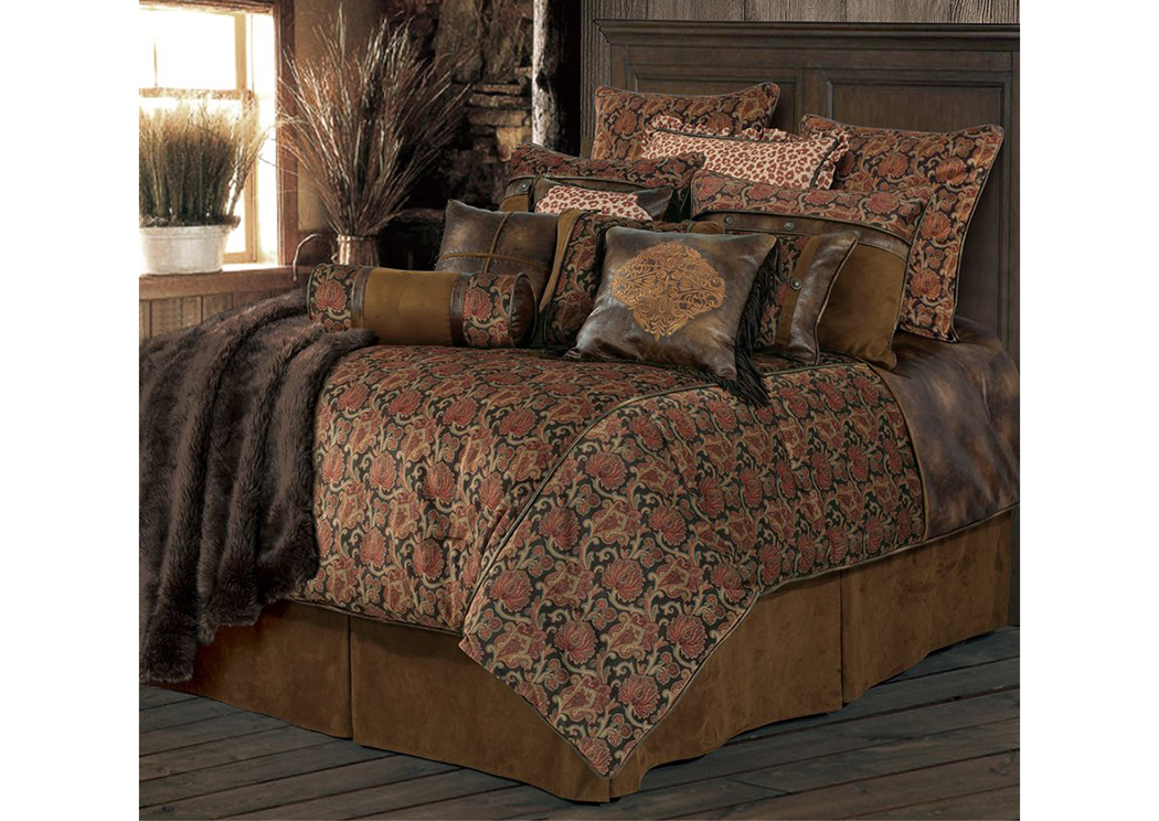 Austin 5 Pc Paisley Pattern Super Queen Comforter Set,Hi End Accents