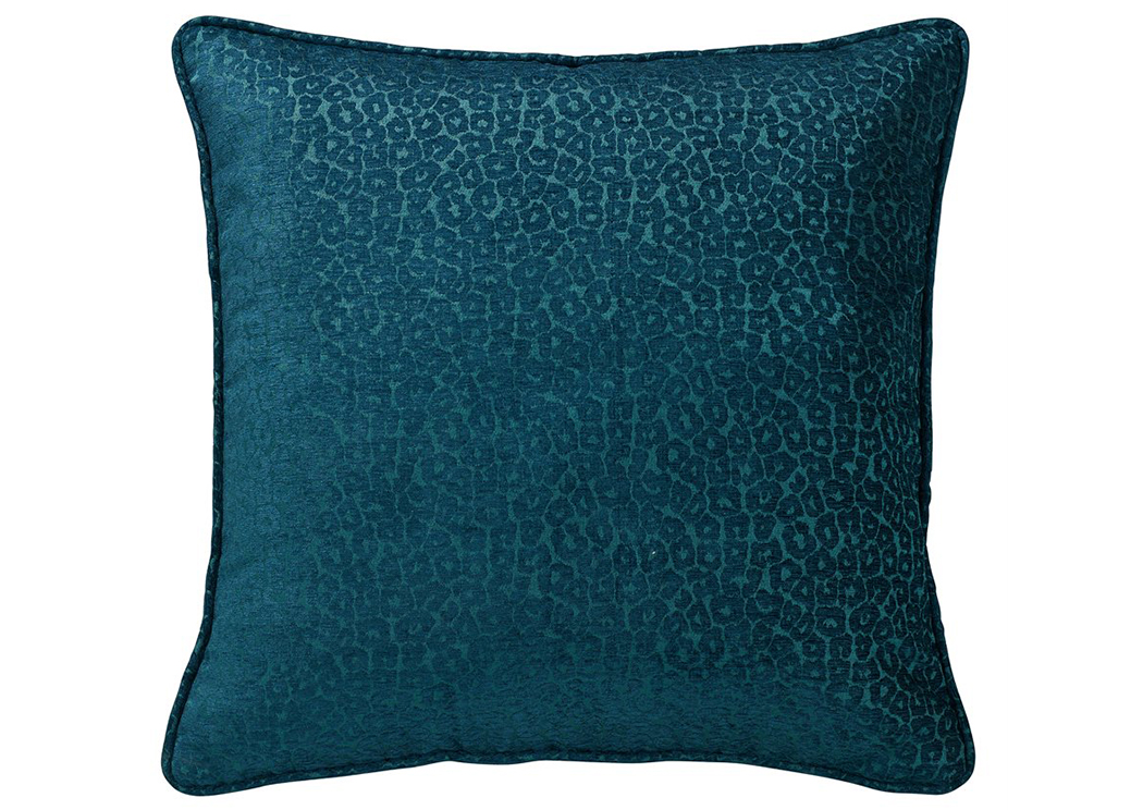 Alamosa Teal Leopard Chenille Euro Sham,Hi End Accents