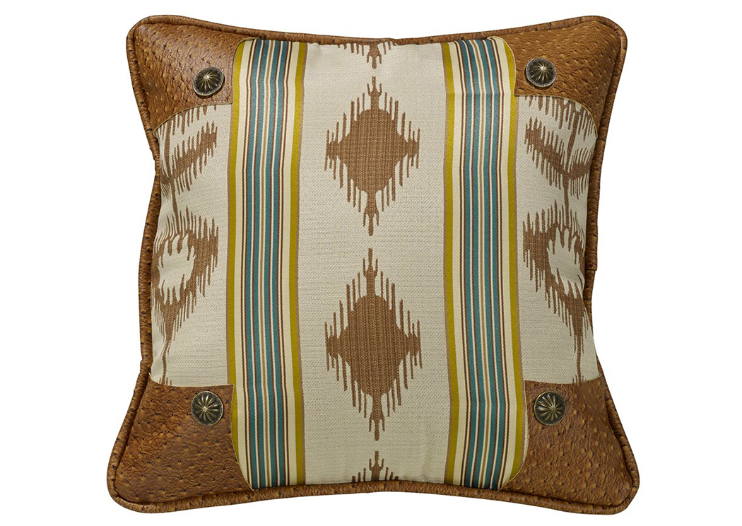 Alamosa Pattern Pillow w/Conchos,Hi End Accents