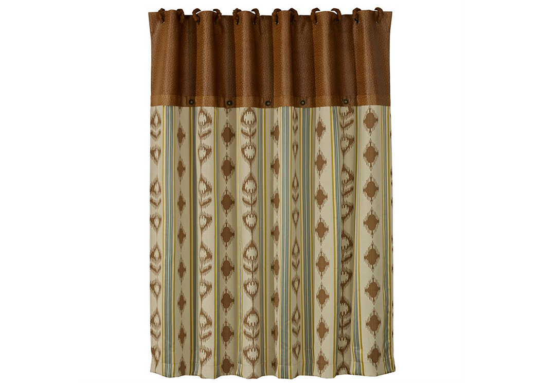 Alamosa Pattern Shower Curtain, 72" x 72",Hi End Accents