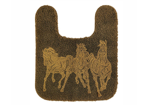 Image for Three Horses Contour Rug