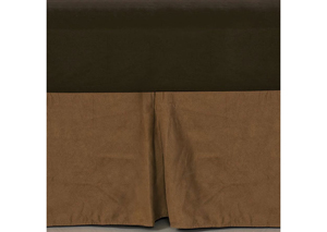 Image for Dark Tan Suede Full Bed Skirt