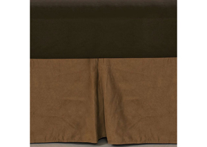 Image for Dark Tan Suede King Bed Skirt