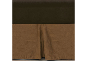 Image for Dark Tan Suede Twin Bed Skirt