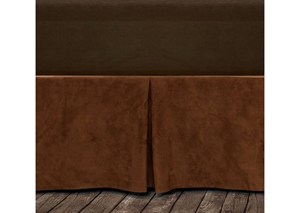 Image for Copper Suede Queen Bed Skirt