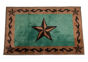 Image for Turquoise Star Rug w/Border