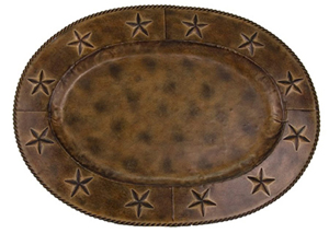 Image for 4 Pc Star Iron Oval Tray