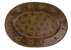 Image for 4 Pc Star Iron Oval Tray