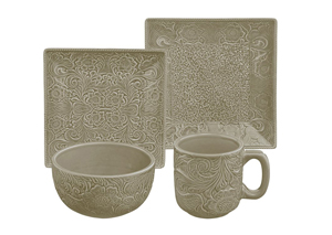 Image for Savannah Taupe 16 Pc Dinnerware Set