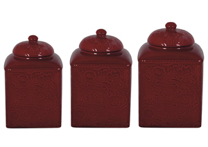 Image for Savannah Red Canister Set
