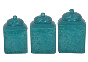 Image for Savannah Turquoise Canister Set