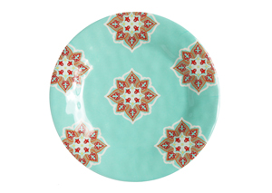 Image for Western Green/Orange Melamine Salad Plate