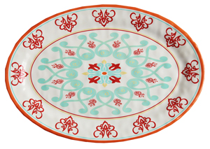 Image for Western Green/Orange Melamine Serving Platter