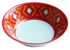 Image for Southwest Orange/Blue Melamine Bowl
